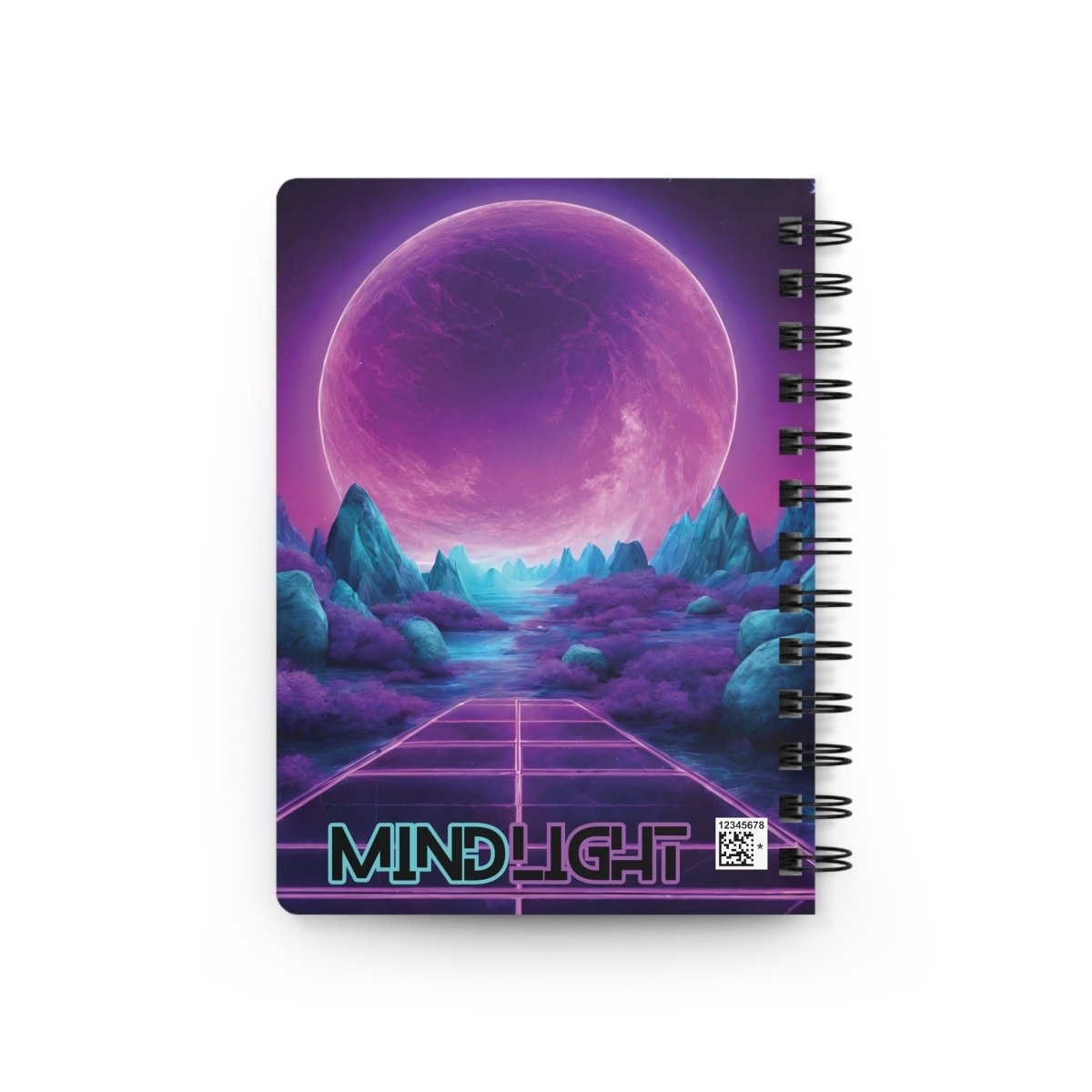 'Neon Journey' Spiral Notebook - MindLight Apparel - 'Neon Journey' Spiral Notebook - One Size - 