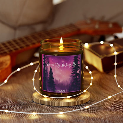 Never Stop Looking Up Candle - MindLight Apparel - Never Stop Looking Up Candle - 9oz - Amber - 