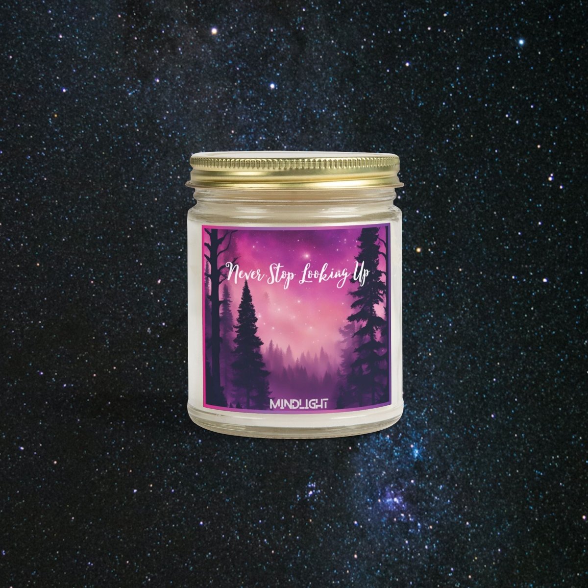 Never Stop Looking Up Candle - MindLight Apparel - Never Stop Looking Up Candle - 9oz - Amber - 