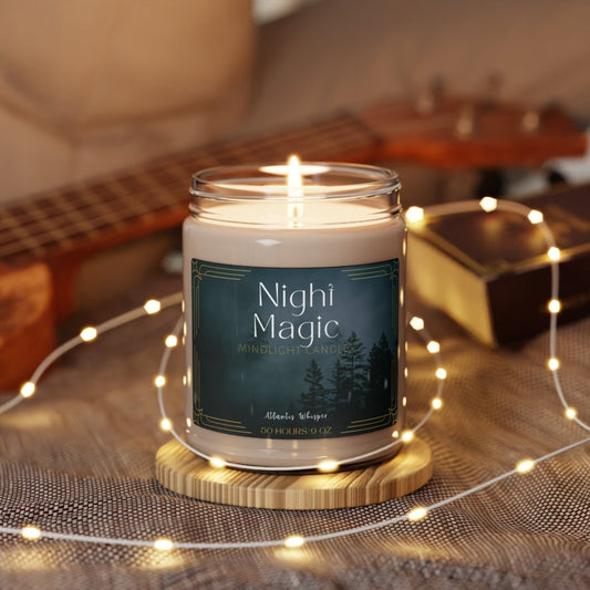 Night Magic - Alantis Whisper Soy Candle, 9oz - MindLight Apparel - Night Magic - Alantis Whisper Soy Candle, 9oz - Atlantis Whisper - 9oz -