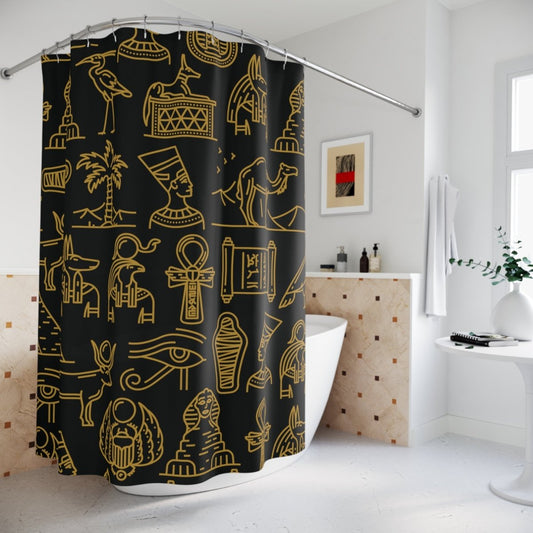 Nile Mystique Polyester Shower Curtain - MindLight Apparel - Nile Mystique Polyester Shower Curtain - 71" × 74" - -