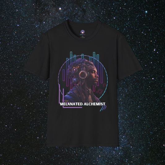 NoirAlchemy Glow - Transmute Unisex Softstyle T-Shirt - MindLight Apparel - NoirAlchemy Glow - Transmute Unisex Softstyle T-Shirt - Black - XS -