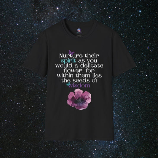Nurture - Women's Softstyle T-Shirt - MindLight Apparel - Nurture - Women's Softstyle T-Shirt - Black - S -