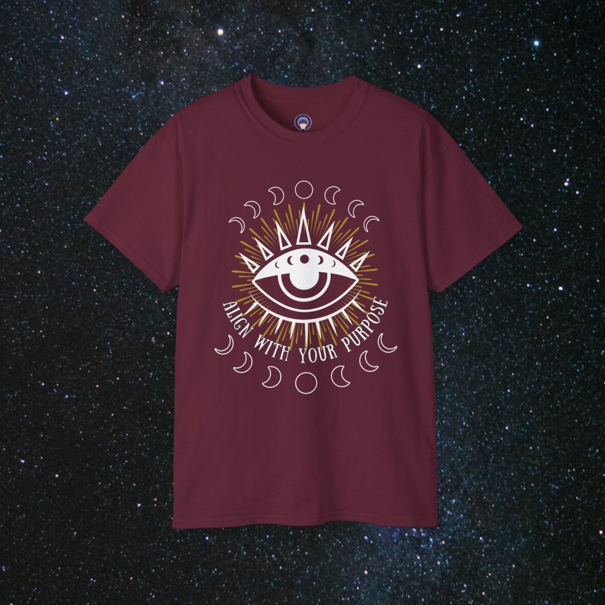 Realign Unisex Ultra Cotton Tee - MindLight Apparel - Realign Unisex Ultra Cotton Tee - Maroon - S -