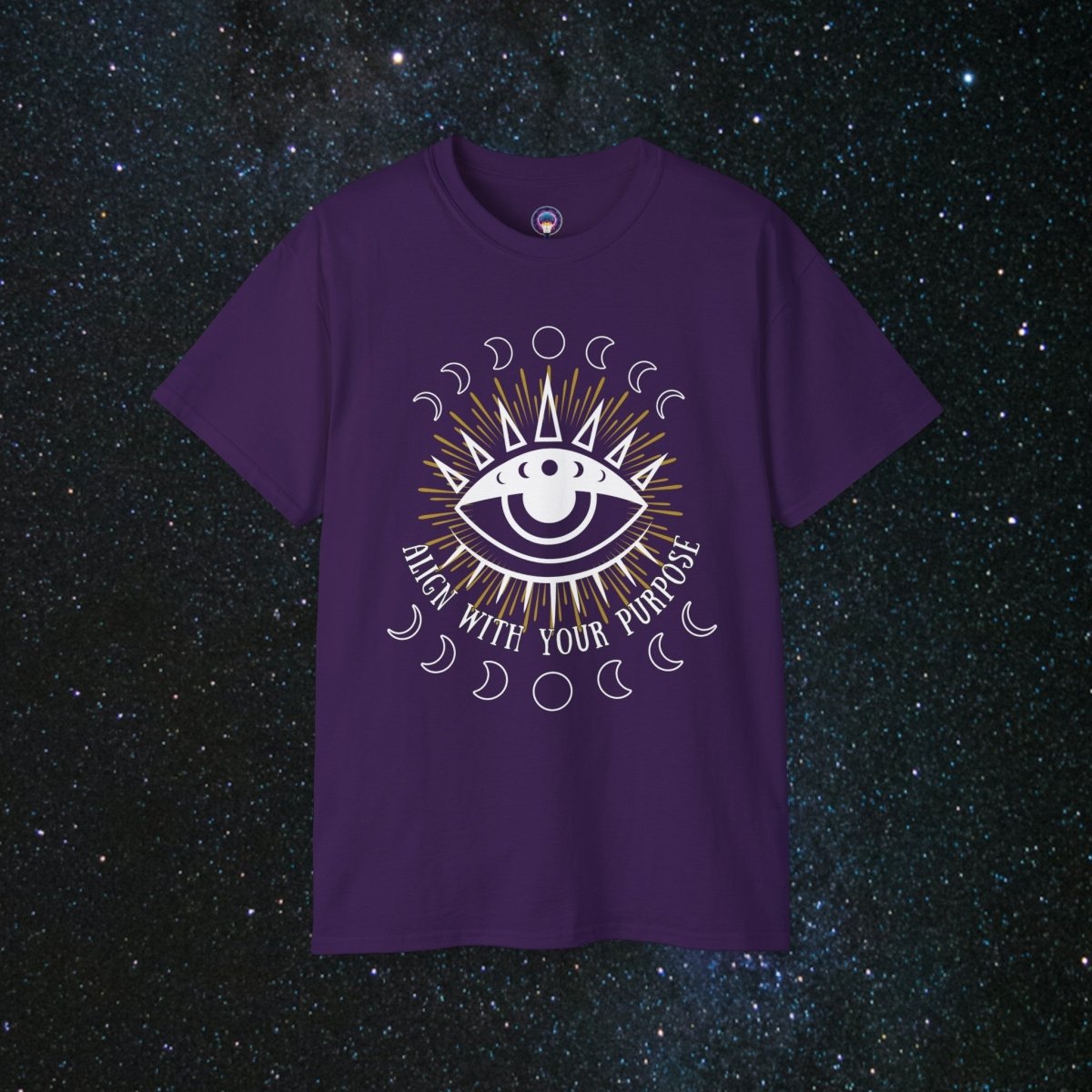 Realign Unisex Ultra Cotton Tee - MindLight Apparel - Realign Unisex Ultra Cotton Tee - Purple - S -