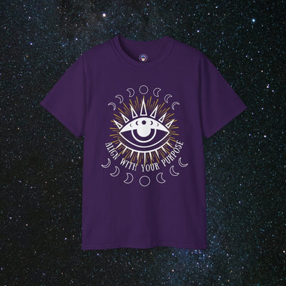 Realign Unisex Ultra Cotton Tee - MindLight Apparel - Realign Unisex Ultra Cotton Tee - Purple - S -