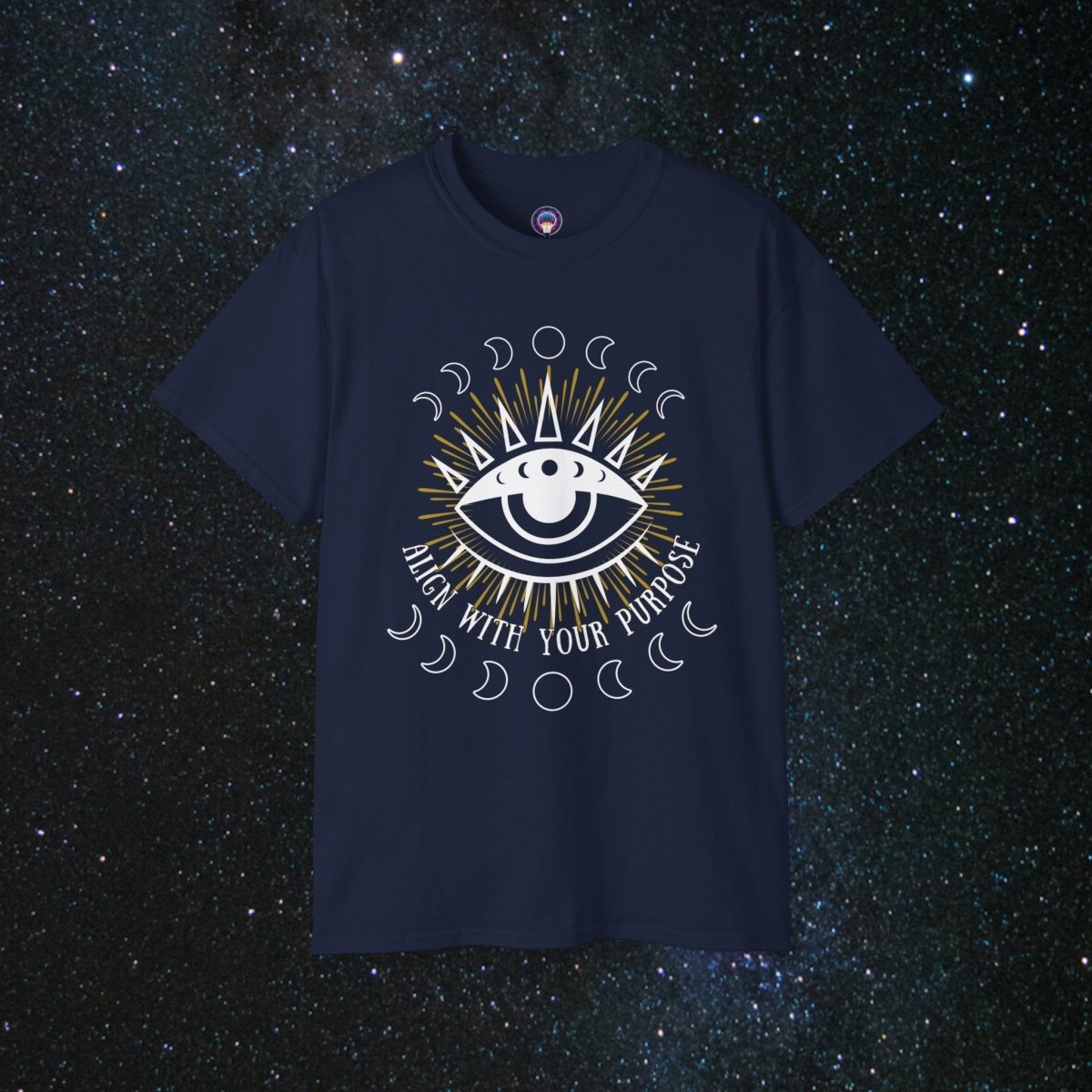 Realign Unisex Ultra Cotton Tee - MindLight Apparel - Realign Unisex Ultra Cotton Tee - Navy - S -