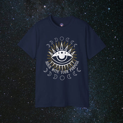 Realign Unisex Ultra Cotton Tee - MindLight Apparel - Realign Unisex Ultra Cotton Tee - Navy - S -