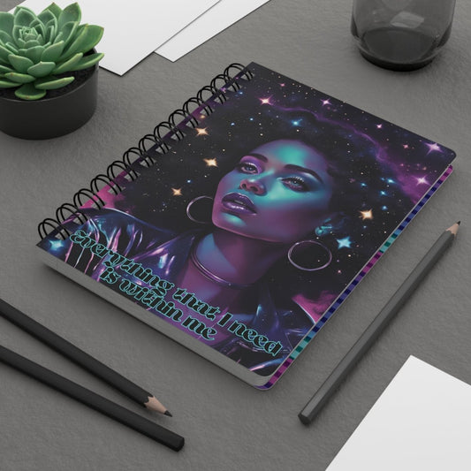 Retro Radiance Spiral Notebook - MindLight Apparel - Retro Radiance Spiral Notebook - One Size - 