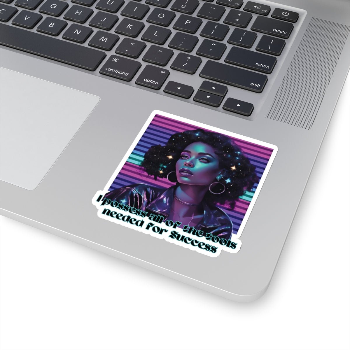 Retro Radiance Stickers - MindLight Apparel - Retro Radiance Stickers - 6" × 6" - White - 