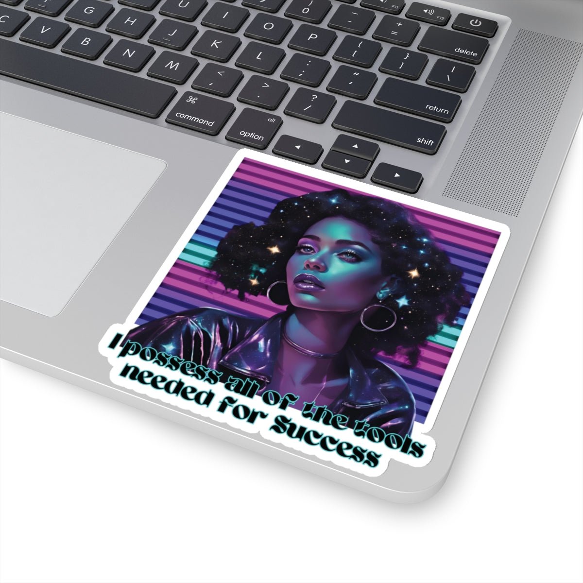 Retro Radiance Stickers - MindLight Apparel - Retro Radiance Stickers - 6" × 6" - White - 