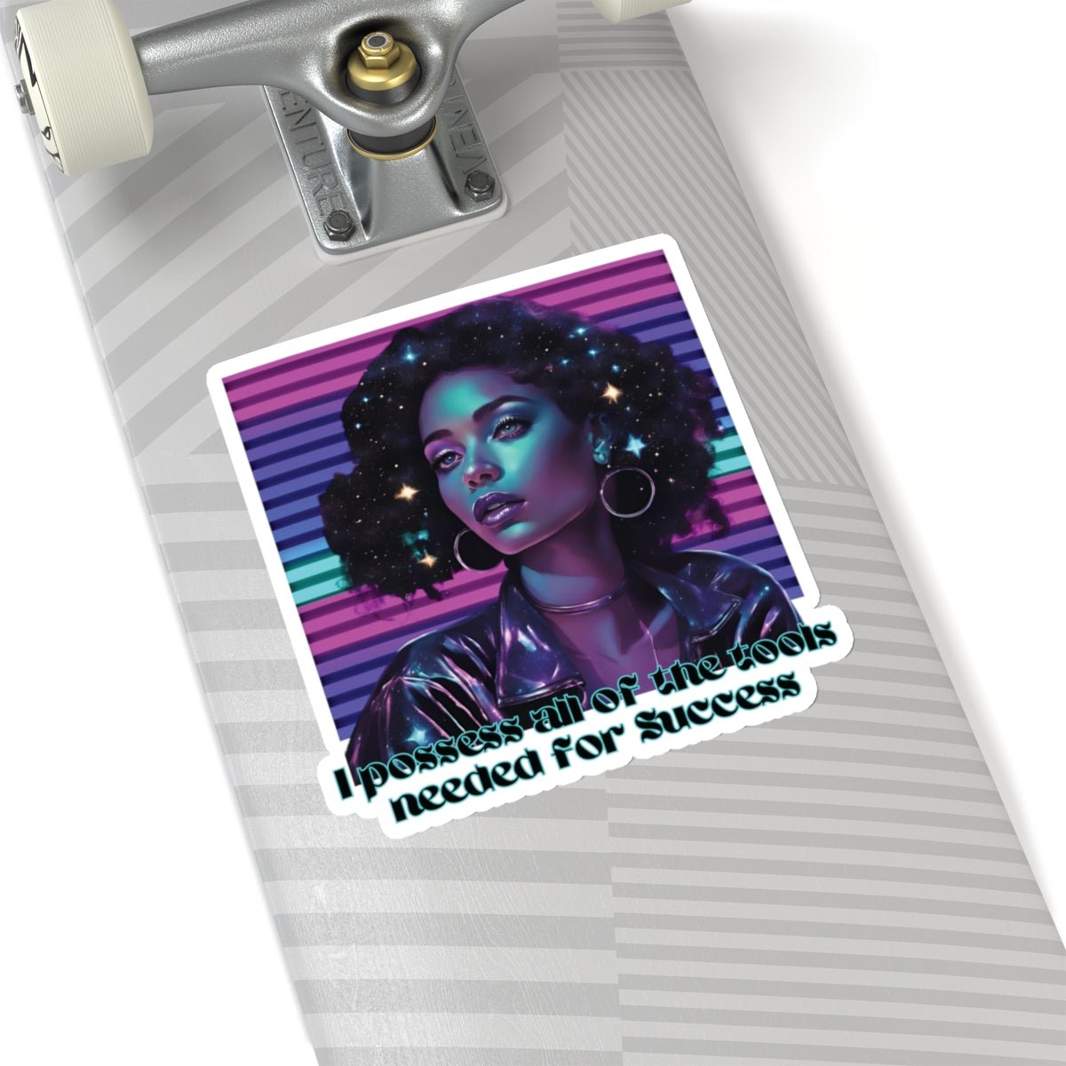 Retro Radiance Stickers - MindLight Apparel - Retro Radiance Stickers - 6" × 6" - White - 