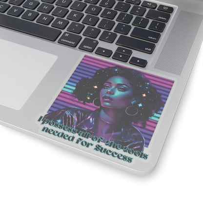 Retro Radiance Stickers - MindLight Apparel - Retro Radiance Stickers - 6" × 6" - White - 