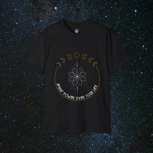'Speak Power' Loose Fit Women's Tee - MindLight Apparel - 'Speak Power' Loose Fit Women's Tee - Black - S -