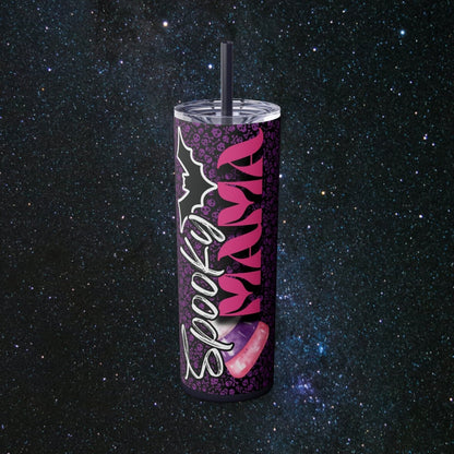 Spooky Mama Glossy Tumbler - MindLight Apparel - Spooky Mama Glossy Tumbler - Glossy - Midnight - 
