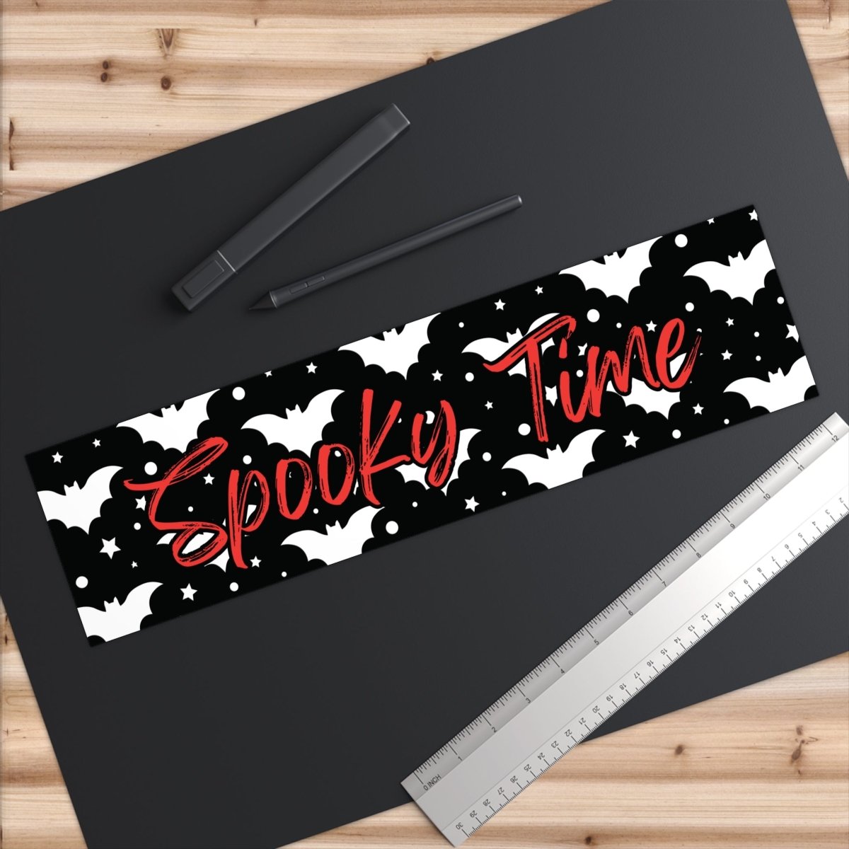 Spooky Time Bumper Sticker - MindLight Apparel - Spooky Time Bumper Sticker - 15" × 3.75" - Rectangle - 