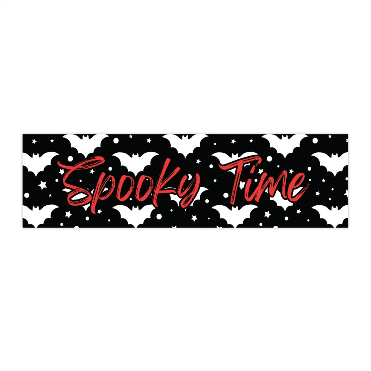 Spooky Time Bumper Sticker - MindLight Apparel - Spooky Time Bumper Sticker - 15" × 3.75" - Rectangle - 