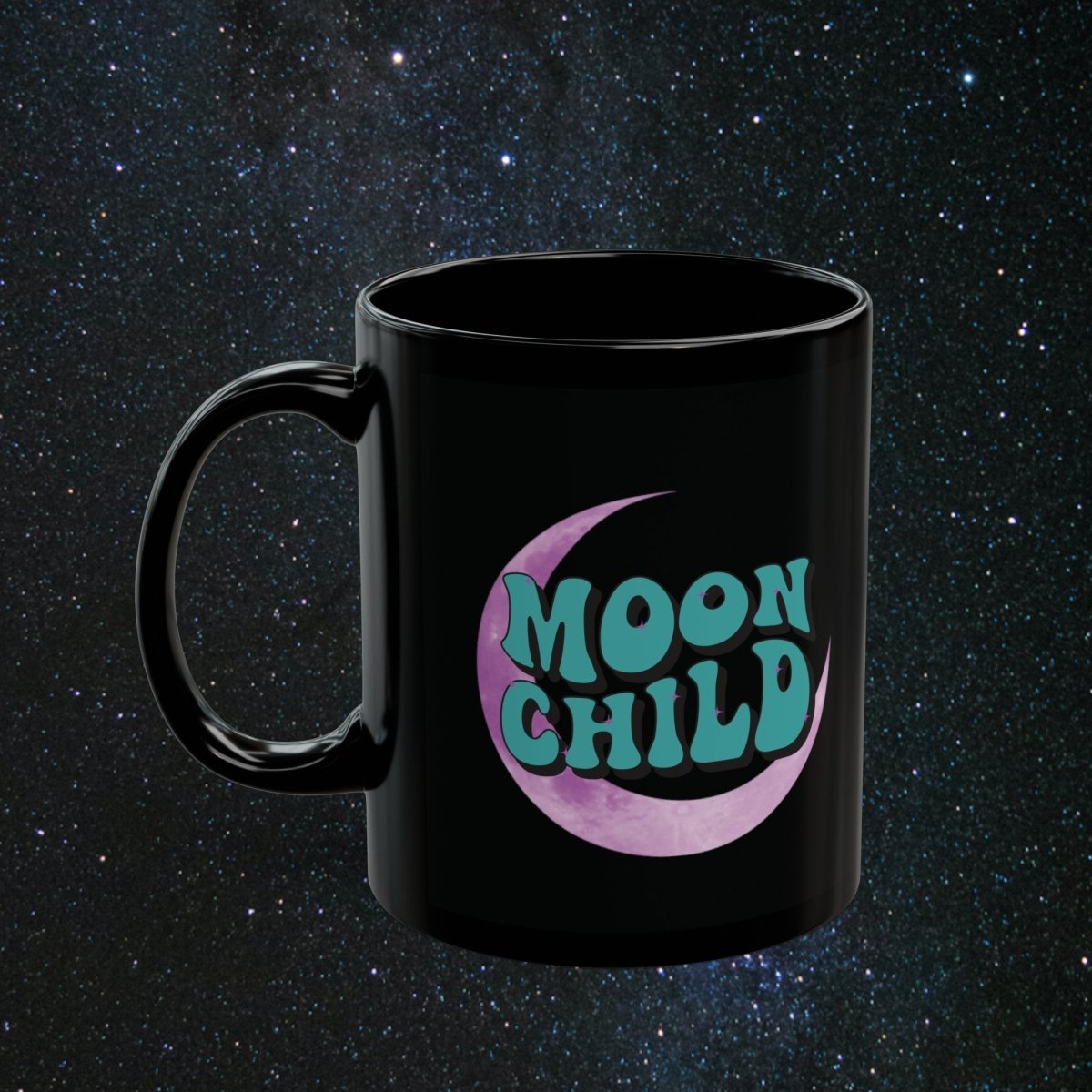 Stay Wild Moon Child - Noir Black Mug - MindLight Apparel - Stay Wild Moon Child - Noir Black Mug - 11oz - -