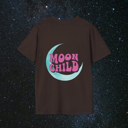 Stay Wild Moon Child Women's Softstyle T-Shirt - MindLight Apparel - Stay Wild Moon Child Women's Softstyle T-Shirt - Tropical Blue - S -