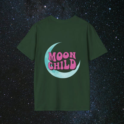 Stay Wild Moon Child Women's Softstyle T-Shirt - MindLight Apparel - Stay Wild Moon Child Women's Softstyle T-Shirt - Tropical Blue - S -