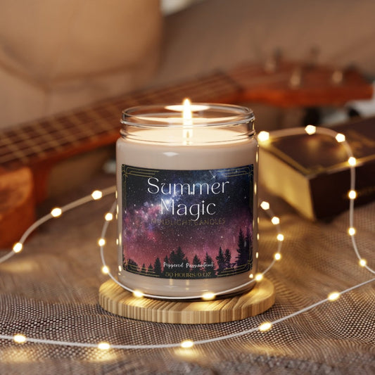 Summer Magic - Peppered Passionfruit Soy Candle, 9oz - MindLight Apparel - Summer Magic - Peppered Passionfruit Soy Candle, 9oz - Peppered Passionfruit - 9oz -