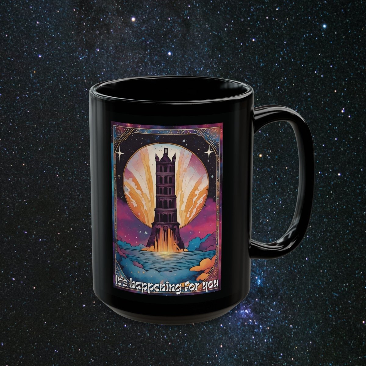 The Tower Black Mug - MindLight Apparel - The Tower Black Mug - 15oz - -