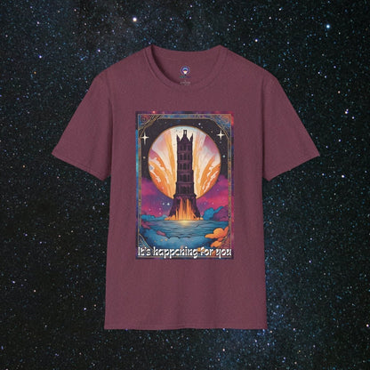 The Tower - Unisex Softstyle Tee - MindLight Apparel - The Tower - Unisex Softstyle Tee - Heather Maroon - S -