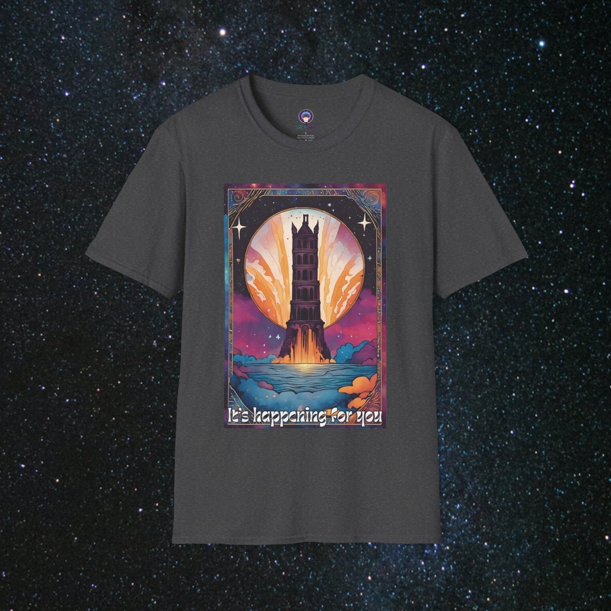 The Tower - Unisex Softstyle Tee - MindLight Apparel - The Tower - Unisex Softstyle Tee - Dark Heather - XS -