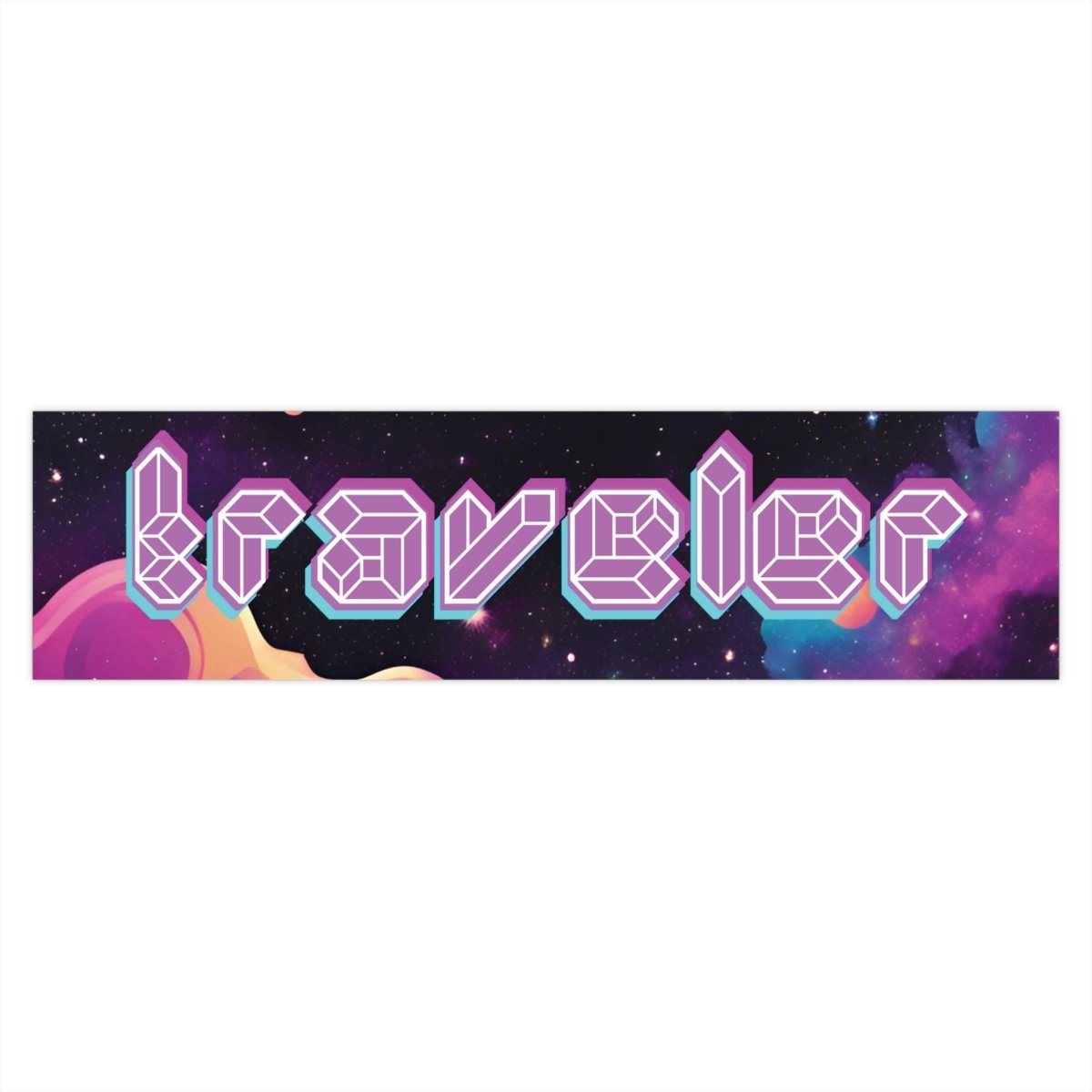 Traveler Bumper Stickers - MindLight Apparel - Traveler Bumper Stickers - 11" × 3" - Rectangle - 