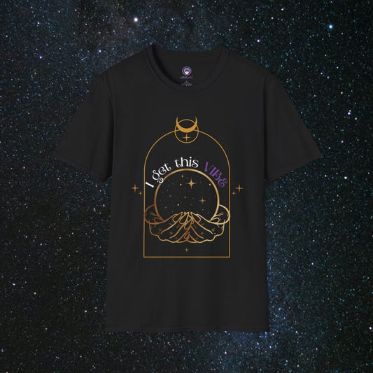 'Vibes' Women's Softstyle Tee - MindLight Apparel - 'Vibes' Women's Softstyle Tee - Black - S -