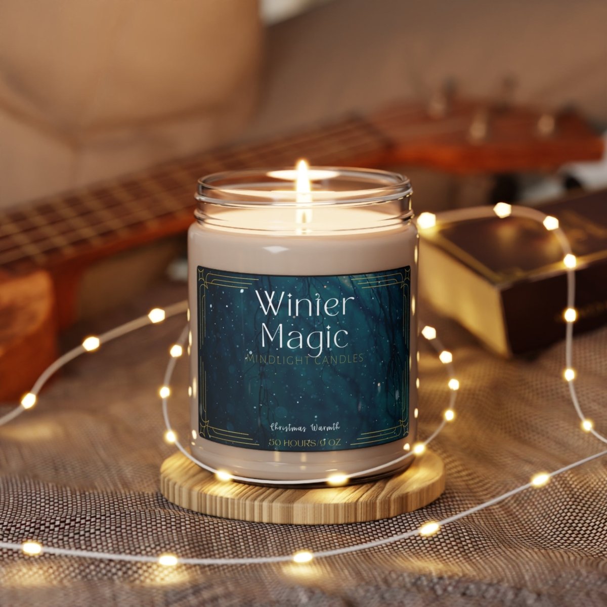 Winter Magic - Christmas Warmth Soy Candle, 9oz - MindLight Apparel - Winter Magic - Christmas Warmth Soy Candle, 9oz - Christmas Warmth - 9oz -